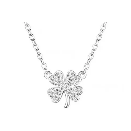 Ожерелье с плетеным пучком серебро S925 женское