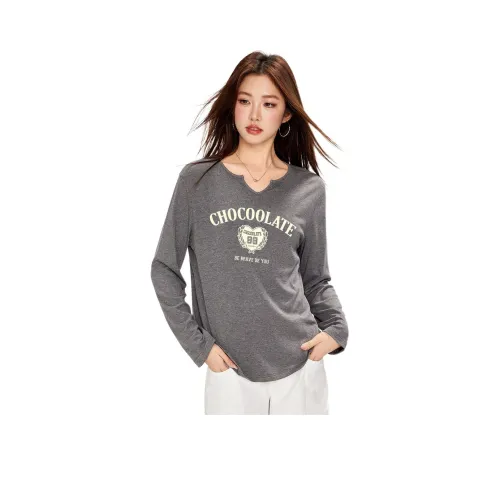 CHOCOOLATE T Рубашка Женская Серого цвета