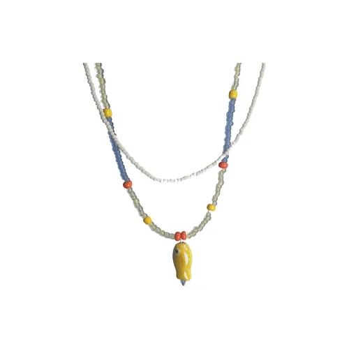 Kelanxi Керамика Pearl Necklaces Женские Yellow Blue White