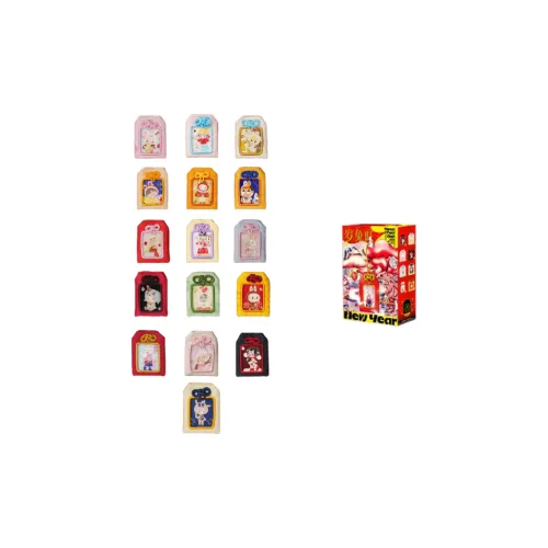 POP MART Процветание Bunny Collection Слепые коробки Один Mystery Коробка Целая коробка 16 шт