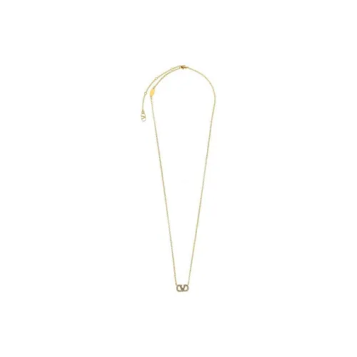 Valentino Латунь Crystal Necklaces Женские Золото