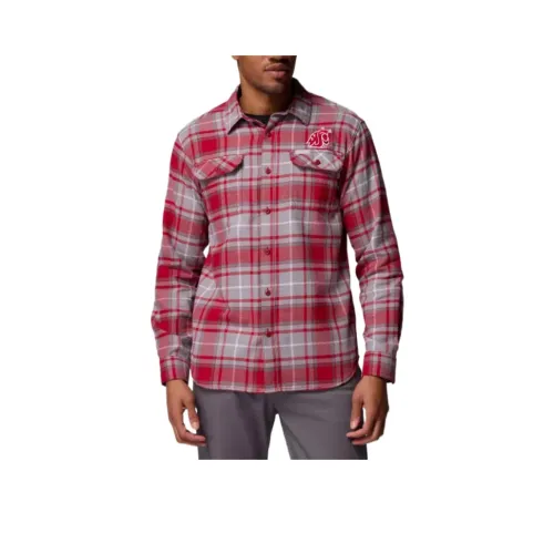Коллаборация Columbia Красный бархат Клетка Мужская рубашка