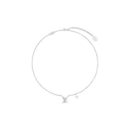 LOUIS VUITTON Кристальные ожерелья Унисекс Серебряный