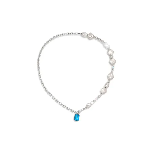 DWCP Титановая сталь Baroque Pearl Смола Ожерелья Унисекс