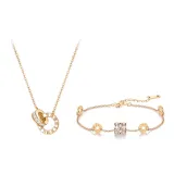 Перекрывающееся ожерелье + браслет (Пара)