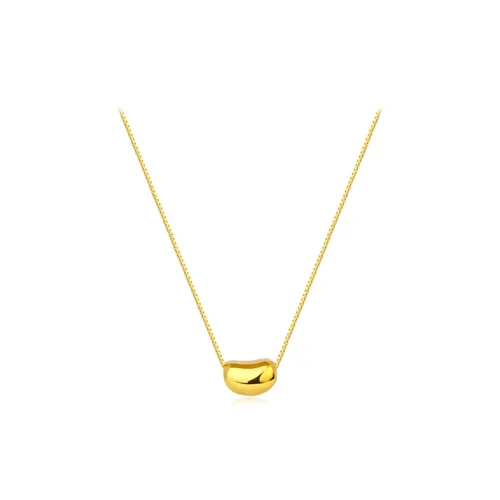 WANLIACC Сплав Маленький Золотой Бобовый Ожерелье Женское