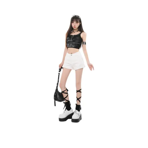 BRN MX 3130 3 Белый Женские джинсовые шорты