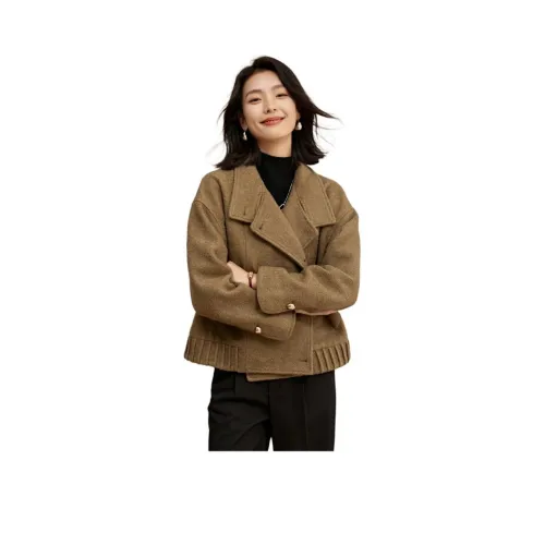 Mo Han Yi Mei Куртки Пальто Женские CAMEL