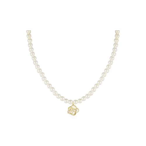 NATURALLYJOJO Искусственная жемчужина Ожерелья Женские Белый Золото