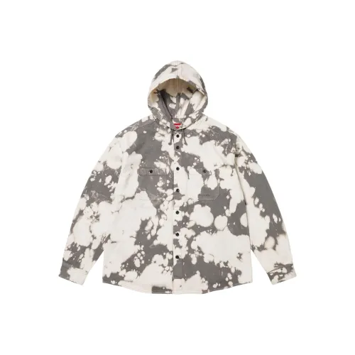 Supreme SS25 WEEK19 С капюшоном Джинсовая рубашка Унисекс
