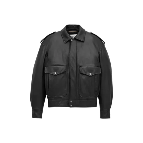 SAINT LAURENT Кожа Куртка Пальто Женские