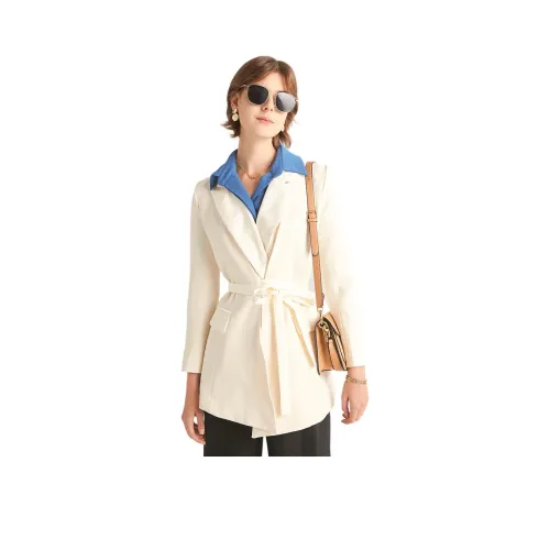 FOREVER 21 Куртки Пальто Женские Белый Абрикос