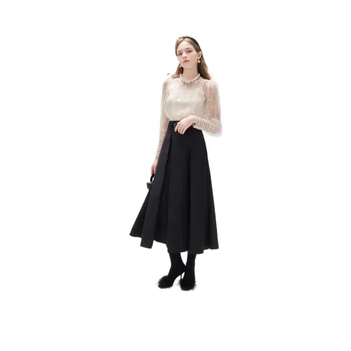 JORYAweekend Повседневный Длинный Юбка Женские Черный