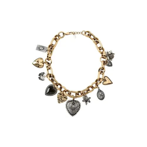 ZARA Металл Цинк Железо Эпоксидная смола Стекло Ожерелья Женские Золотой