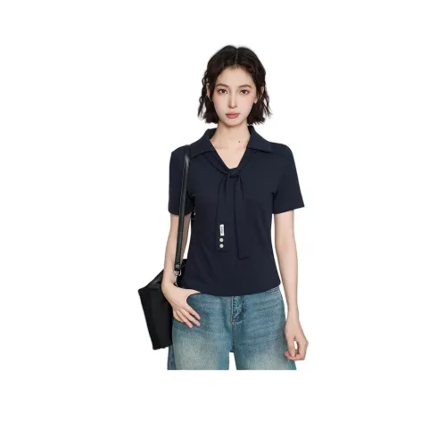 Princess Berdele Летняя рубашка с отложным воротником укороченный рукав V-образный вырез женская