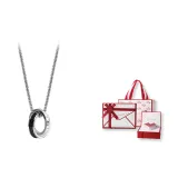 Чёрное и белое кольцо, застёжка ожерелья + любовь сердце, подарочная коробка