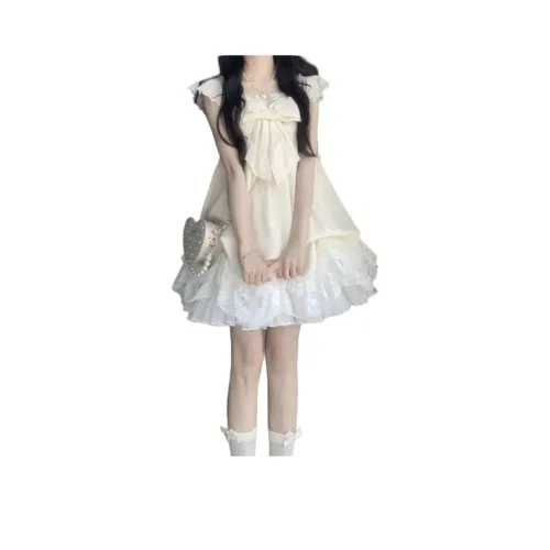 Цветочная печать Платье Женские Короткие Платья с рукавами