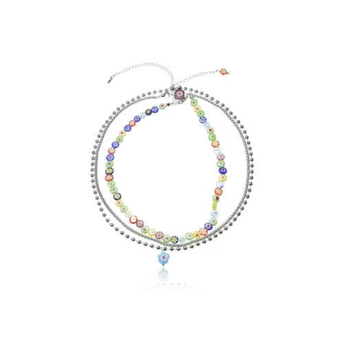 AWE Цветное стекло Ожерелья Унисекс
