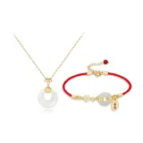 Золотое ожерелье Ruyi + браслет Ruyi - комплект Combo