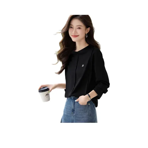 Mo Han Yi Mei Стандартная T-рубашка Женская Черная