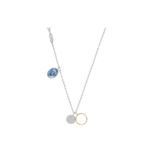 Swarovski Duo Circle Ожерелье Серебряное Женское