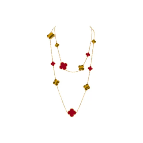 Van Cleef Arpels Alhambra Four Leaf Lucky Series 18К золото Ожерелья Женские