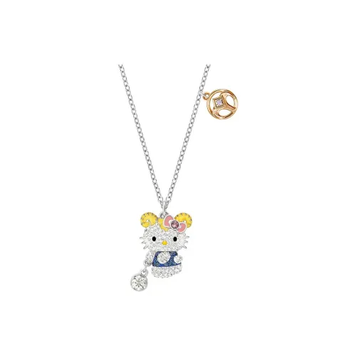 Swarovski Hello Kitty Ожерелье Белый, золотой Женское