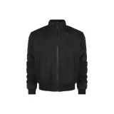 Чёрный Осень и зима Утеплённый Бомбер M9600