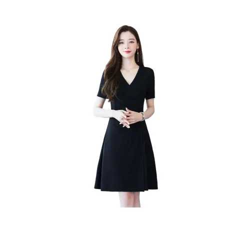 YINLEI Короткое платье с короткими рукавами женское