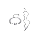 Крест Звезда Ожерелье и Браслет Комплект