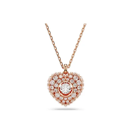 Swarovski Кубический цирконий Искусственный кристалл Покрытие розовым золотом Искусственная жемчужина Ожерелье Женское Розовое золото