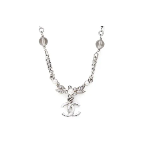 CHANEL Rhinestone Ожерелья Женское Серебро