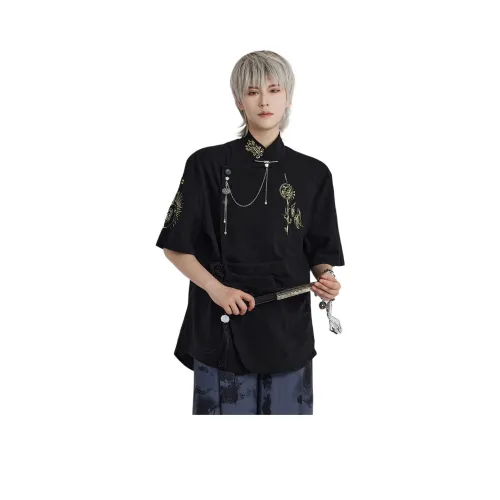 PISYPOX Черная унисекс рубашка