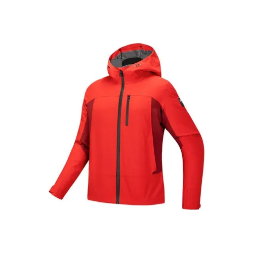 ANTA Variety Тренировки Коллекция Водонепроницаемый и Ветрозащитный Ветровка Женские Классический красный Европейский Лист Красный