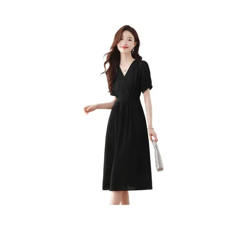 YINLEI Короткое платье с короткими рукавами женское