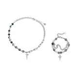 Четырехконечная звезда, ледяной трещина, бусины - набор