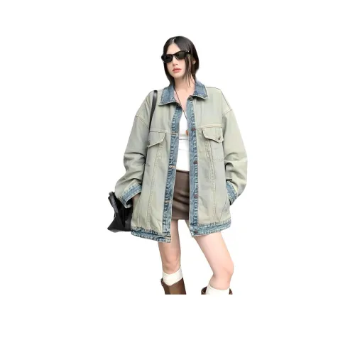 XIAOJUCHUANLI Джинсовая куртка унисекс