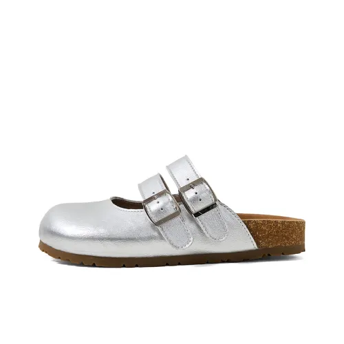 A Poinsettia Princess Домашние тапочки Женские Серебряные