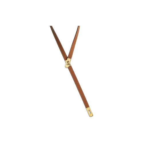 HERMES Kelly Телячья кожа Ожерелья Женские Коричневый