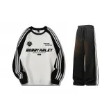 Серый и черный топ + черные штаны (с флисовой подкладкой)