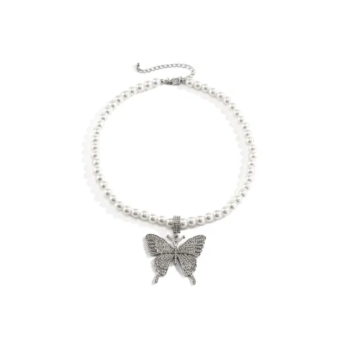 KING OF BLING Сплав Циркон Искусственная жемчужина Ожерелья Женские