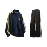 Темно-синий синий топ + черные штаны