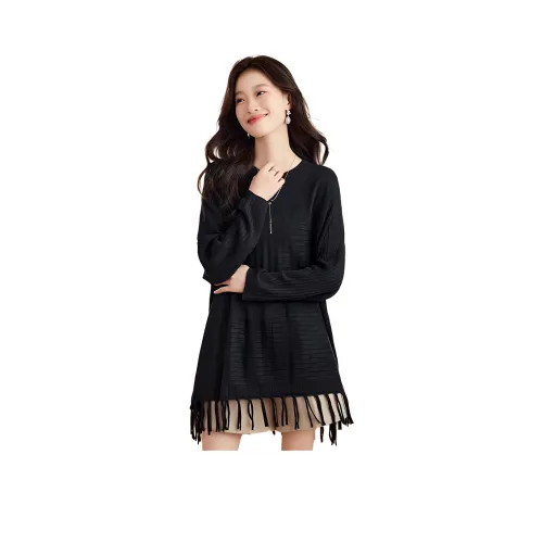 Корейский стиль Свитер Женский Черный