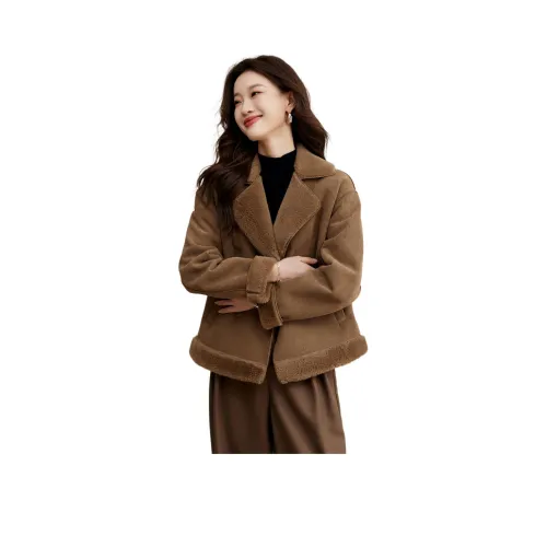 Mo Han Yi Mei Абрикос кофе Женские Куртки