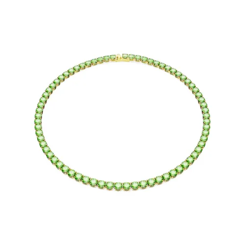 Swarovski Matrix Tennis Metal Necklaces Женские Зеленый