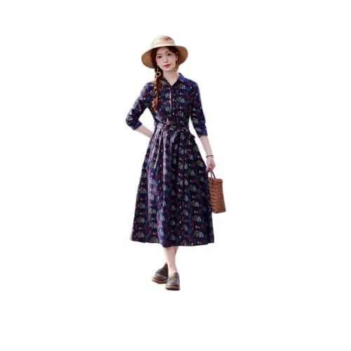 Женские длинные платья с рукавами