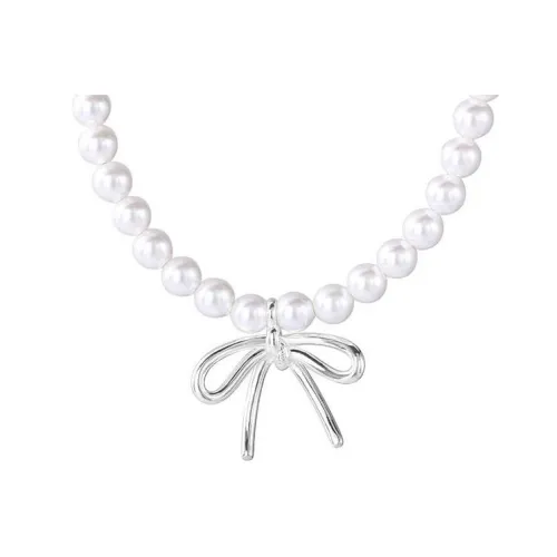 NATURALLYJOJO Искусственная жемчужина Ожерелья Женское Серебро Золото