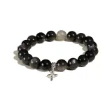 Браслет из бусин "Звезда Удачи" - черный