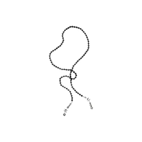 CHANEL 23k Металл Искусственные Жемчужные Стразы Кристалы Ожерелья Женские Черный