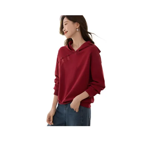 Mo Han Yi Mei Свитшот Женский Кирпичный Красный
